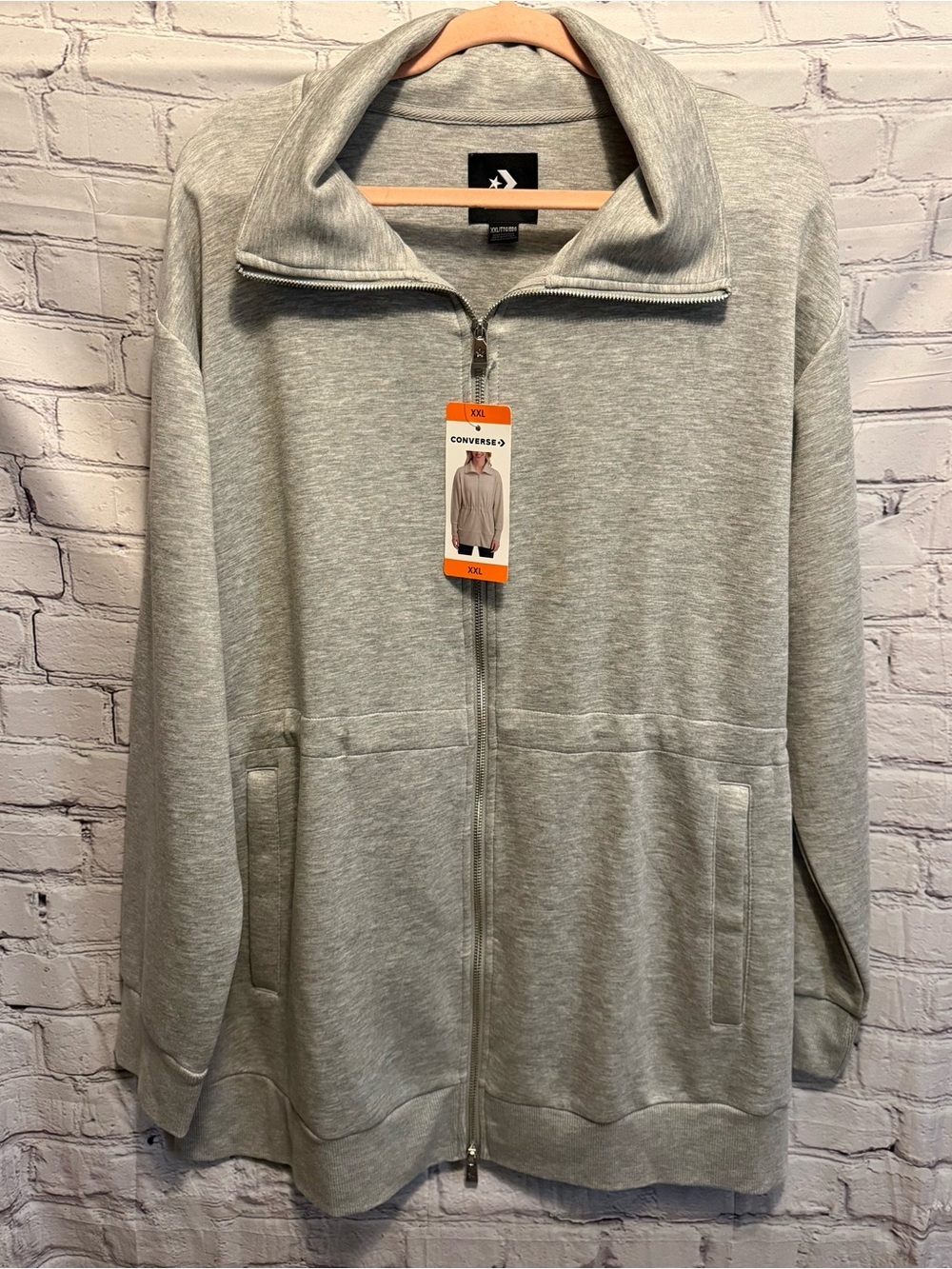 Converse Gray Zip-Up Jacket